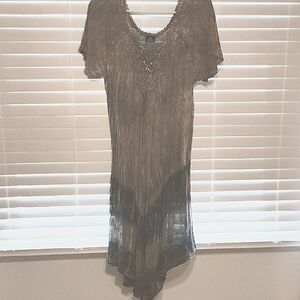 Elegant Gray/Green Dress